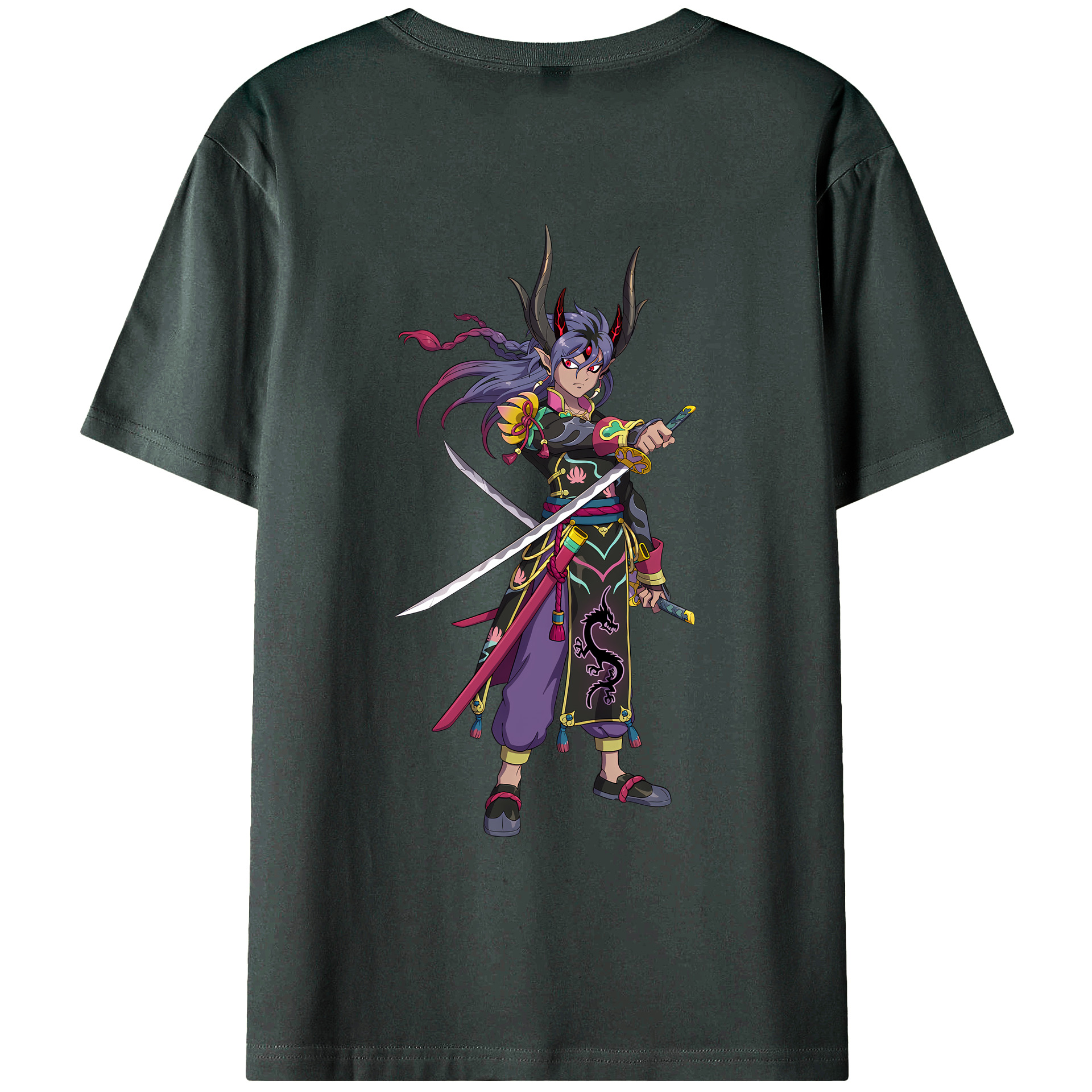 （画像用） 妖怪ウォッチ Yo-kai Watch 綿100％ メンズ半袖Tシャツ（バックプリント） 通気性